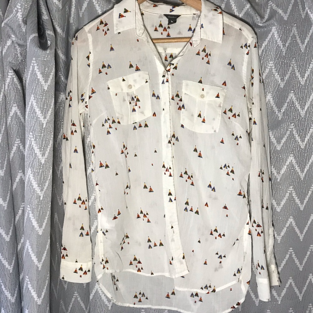 Eddie Bauer button-up w/ teepee print